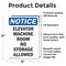 Signmission Elevator Machine Room No Storage Allowed, 5 in W x Rectangle, Vinyl Decal OS-2PACK-NS-D-57-V-11732 - alternate 2